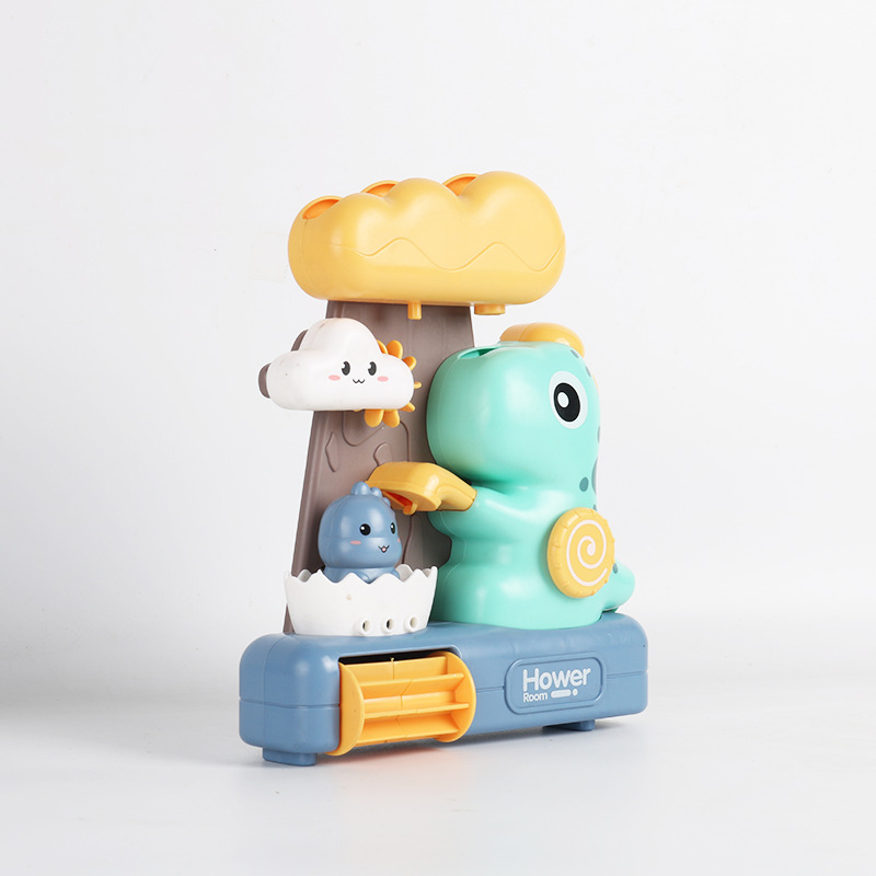 Kiddel 2 in 1 Dinosaurus waterglijbaan / waterval speelgoed voor in bad of onder de douche - Dinosaurus speelgoed voor badkamer - Kinderspeelgoed Speelset voor jongens en meisjes 3 jaar - Kiddeltoys