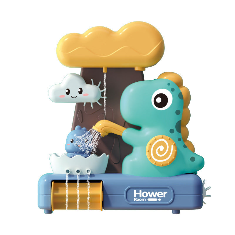 Kiddel 2 in 1 Dinosaurus waterglijbaan / waterval speelgoed voor in bad of onder de douche - Dinosaurus speelgoed voor badkamer - Kinderspeelgoed Speelset voor jongens en meisjes 3 jaar - Kiddeltoys