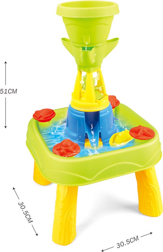 Kiddel 2-in-1 Watertafel & Zandtafel – Educatief Speelgoed voor Binnen & Buiten – Speeltafel met 18 Accessoires – Zomers Kinderspeelgoed voor Jongens & Meisjes vanaf 3 Jaar - Kiddeltoys