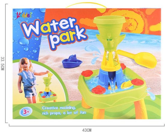Kiddel 2-in-1 Watertafel & Zandtafel – Educatief Speelgoed voor Binnen & Buiten – Speeltafel met 18 Accessoires – Zomers Kinderspeelgoed voor Jongens & Meisjes vanaf 3 Jaar - Kiddeltoys