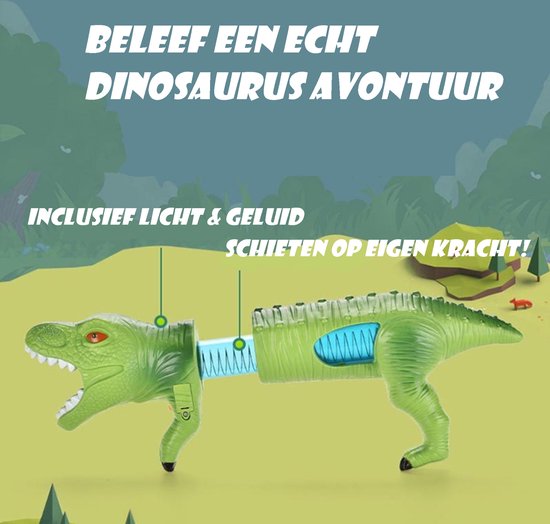 Dinosaurus Foam bal speelgoed pistool met geluid - Inclusief interactieve schietschijf - Kinderspeelgoed jongens & meisjes vanaf 3 jaar - Kinder speelgoed cadeau - Kiddeltoys