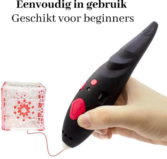 Kiddel 3D Printing Pen | Complete Starterset met 8 x 2 Meter Vulmateriaal | Creatief Speelgoed voor Kinderen vanaf 6 Jaar - Kiddeltoys