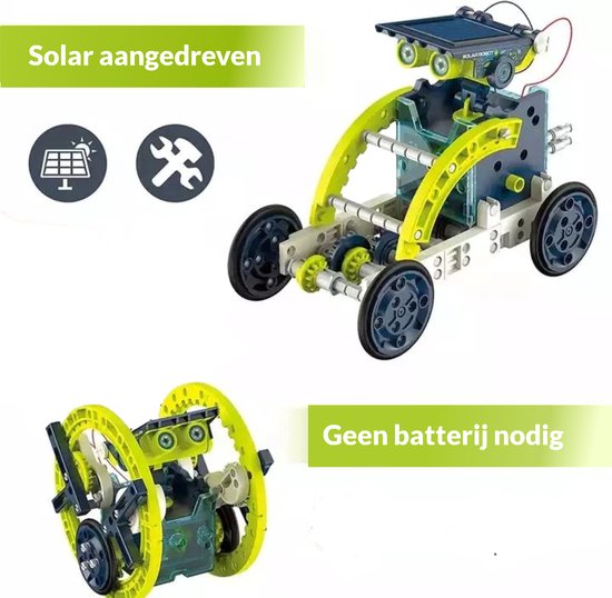 Kiddel 12-in-1 zonne-energie Solar Robot bouwpakket - Bouwpakket volwassenen & kinderen bouwset - STEM educatief speelgoed - Kiddeltoys
