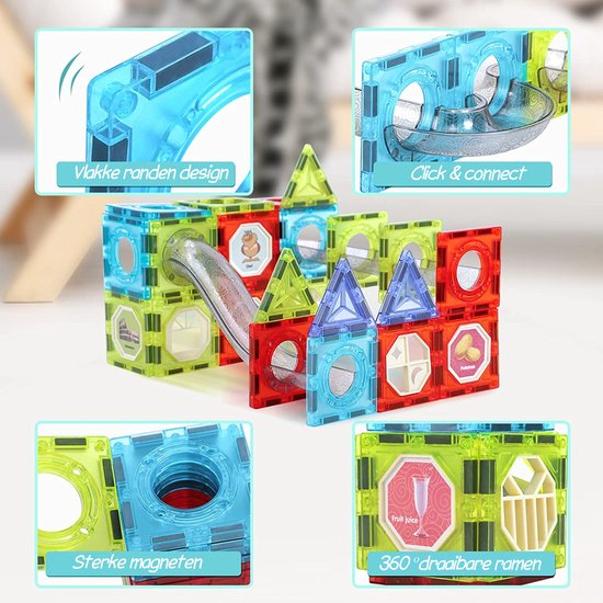 Kiddel Interactieve Magnetische Knikkerbaan - Uitbreidbare Educatieve bouwset / bouwpakket met Elektrische Lift - knikkers voor Kinderen speelgoed kinderspeelgoed 3 jaar 4 jaar cadeau - Kiddeltoys