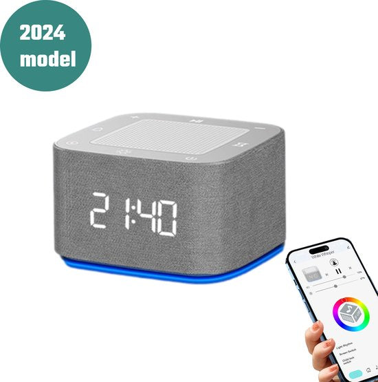Kiddel 2-1 Alarm Wekkerradio Slaaptrainer met White Noise Geluiden en LED verlichting – Slaap trainer Voor Volwassenen en Kinderen -witte ruis digitale wekker - Kiddeltoys