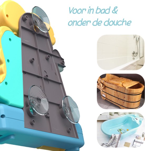 Kiddel 2-in-1 Dinosaurus Waterglijbaan & Waterval – Educatief Bad- & Douchespeelgoed voor Kinderen – Interactief Badspeelgoed vanaf 3 Jaar – Met Zuignappen & Bewegende Onderdelen - Kiddeltoys