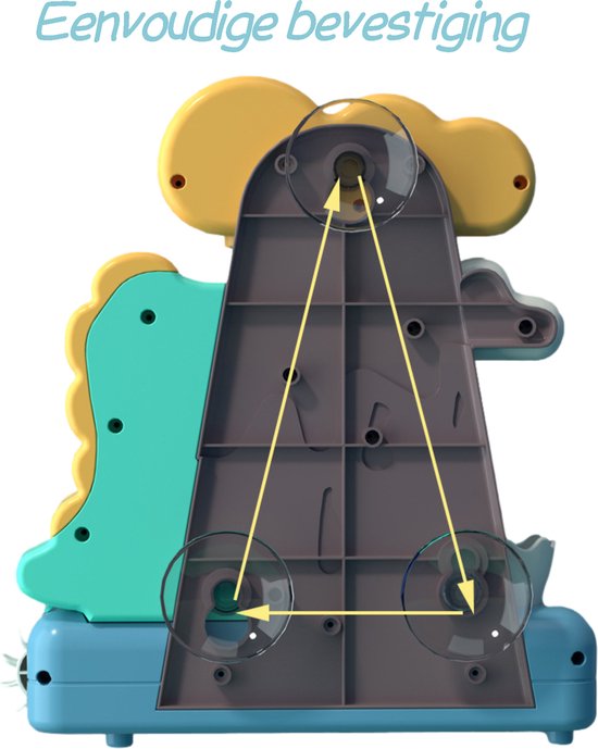 Kiddel 2-in-1 Dinosaurus Waterglijbaan & Waterval – Educatief Bad- & Douchespeelgoed voor Kinderen – Interactief Badspeelgoed vanaf 3 Jaar – Met Zuignappen & Bewegende Onderdelen - Kiddeltoys