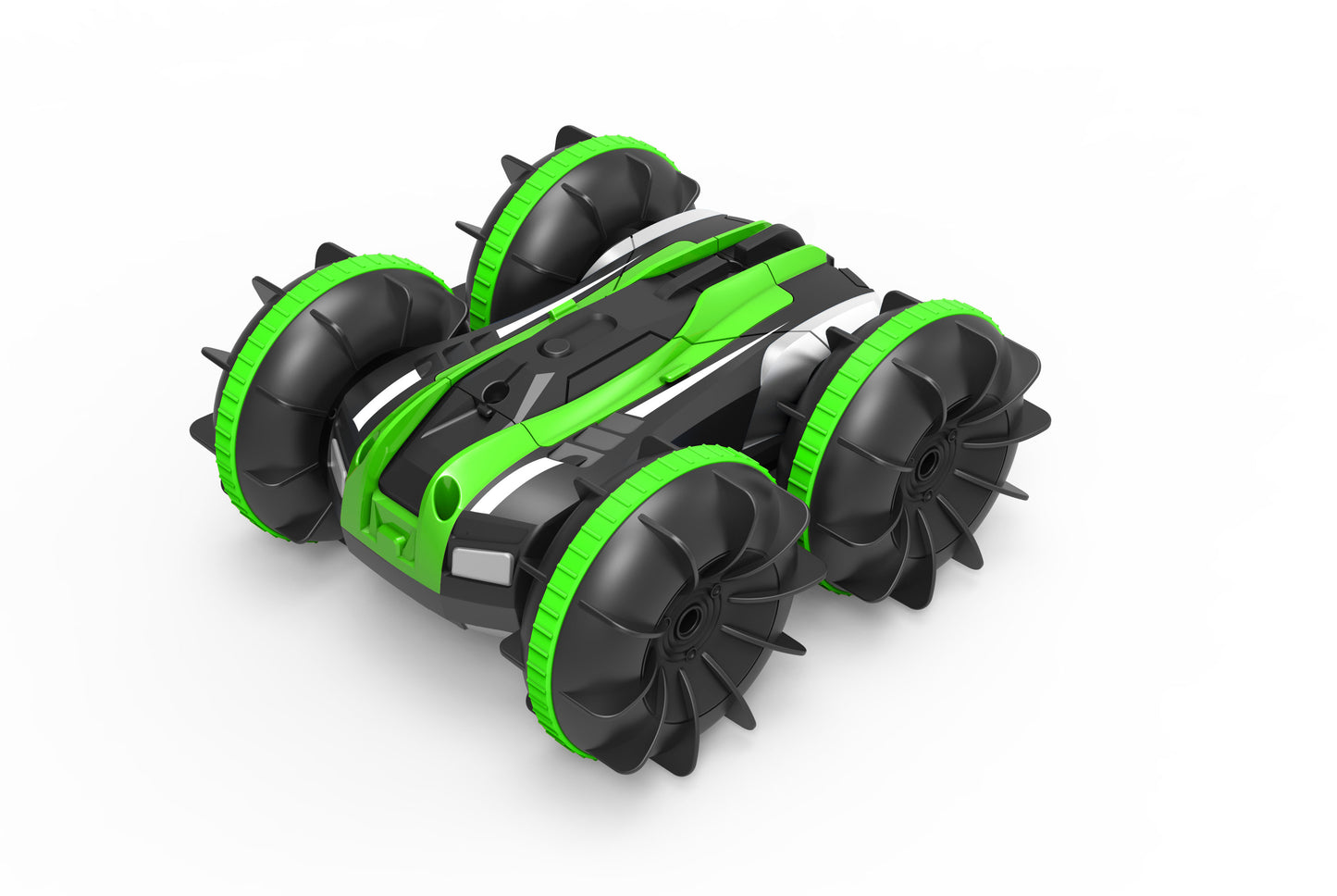 RC Bestuurbare auto / boot - Geschikt voor offroad, water & sneeuw groen - Kinderen / Volwassenen speelgoed stunt RC car / stuntauto 2021 TikTok - Kiddeltoys