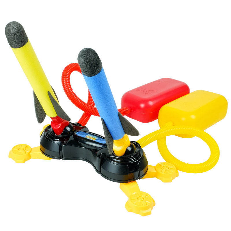 GT - Duo Stamp Rocket Schieten buitenspeelgoed met LED voor kinderen - Inclusief 6 raketten - Zomer Speelgoed voor jongens / meisjes - Nieuwste rage 2023 zomer zwembad speelgoed verjaardag - Kiddeltoys