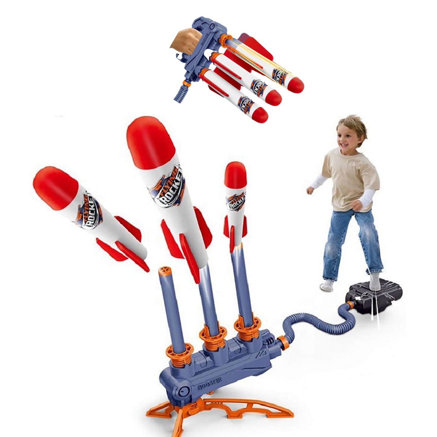 GT - Target Stomp Rocket Schieten buitenspeelgoed voor kinderen - Inclusief 3 raketten - Zomer Speelgoed voor jongens / meisjes - Nieuwste rage 2023 zomer zwembad speelgoed STEM - Kiddeltoys