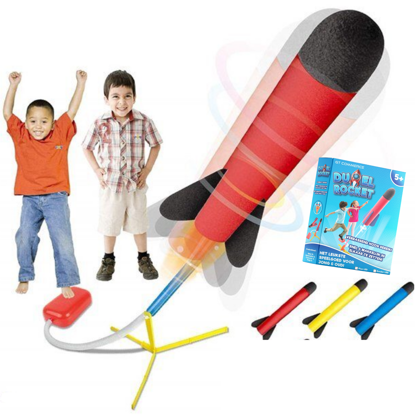 GT Stamp Rocket buitenspeelgoed voor kinderen - Inclusief 3 raketten - Zomer Speelgoed voor jongens / meisjes - Rage 2023 zwembad speelgoed - Kiddeltoys