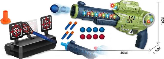 Kiddel Foam bal speelgoed pistool met geluid - Inclusief interactieve schietschijf - Kinderspeelgoed jongens & meisjes vanaf 3 jaar - Kinder speelgoed cadeau - Kiddeltoys