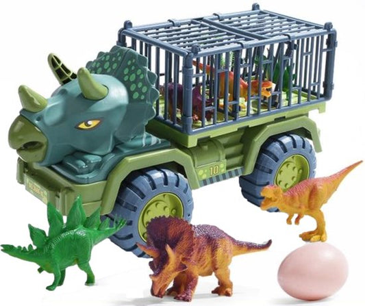 Kiddel XL Dinosaurus auto truck met kooi inclusief dinosaurussen - Dinosaurus speelgoed kinderen - Kinderspeelgoed dino Zomer buitenspeelgoed 3 jaar 4 jaar cadeau - Kiddeltoys