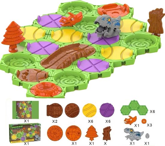 Kiddel Dinosaurus Puzzel Bouwset – Educatief Montessori Speelgoed met 2 Dinosaurussen – Kinderspeelgoed voor Jongens & Meisjes vanaf 3 Jaar - Kiddeltoys
