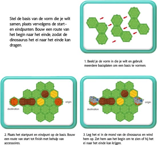 Kiddel Dinosaurus Puzzel Bouwset – Educatief Montessori Speelgoed met 2 Dinosaurussen – Kinderspeelgoed voor Jongens & Meisjes vanaf 3 Jaar - Kiddeltoys