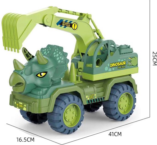 Kiddel XL Dinosaurus auto truck klauw graafmachine - Dinosaurus speelgoed kinderen - Kinderspeelgoed dino - Buitenspeelgoed zomer jongens meisjes 3 jaar 4 jaar cadeau - Kiddeltoys