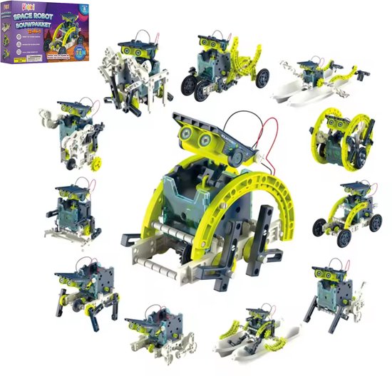 Kiddel 12-in-1 zonne-energie Solar Robot bouwpakket - Bouwpakket volwassenen & kinderen bouwset - STEM educatief speelgoed