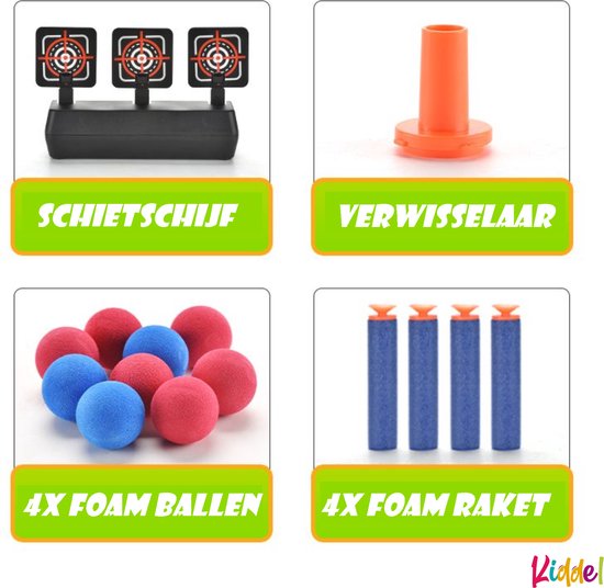 Dinosaurus Foam bal speelgoed pistool met geluid - Inclusief interactieve schietschijf - Kinderspeelgoed jongens & meisjes vanaf 3 jaar - Kinder speelgoed cadeau - Kiddeltoys