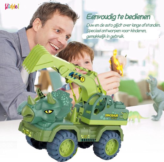 Kiddel XL Dinosaurus auto truck klauw graafmachine - Dinosaurus speelgoed kinderen - Kinderspeelgoed dino - Buitenspeelgoed zomer jongens meisjes 3 jaar 4 jaar cadeau - Kiddeltoys