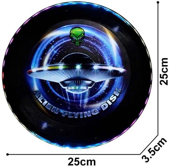 Kiddel LED Frisbee Kind – USB Oplaadbaar Buitenspeelgoed met 12 Lichtstanden – Waterproof Glow-in-the-Dark Frisbee vanaf 5 Jaar – 2025 Innovatie - Kiddeltoys