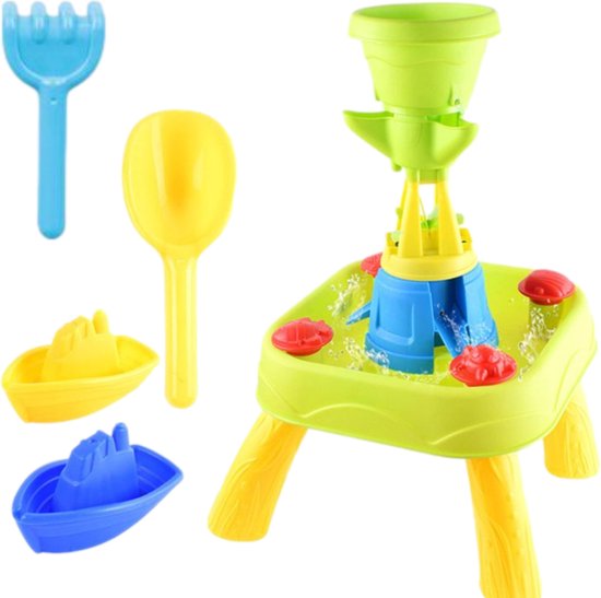 Kiddel 2-in-1 Watertafel & Zandtafel – Educatief Speelgoed voor Binnen & Buiten – Speeltafel met 18 Accessoires – Zomers Kinderspeelgoed voor Jongens & Meisjes vanaf 3 Jaar - Kiddeltoys