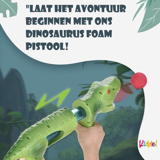 Dinosaurus Foam bal speelgoed pistool met geluid - Inclusief interactieve schietschijf - Kinderspeelgoed jongens & meisjes vanaf 3 jaar - Kinder speelgoed cadeau - Kiddeltoys
