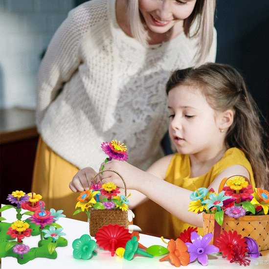 Kiddel XXL Bloemen Bouwset 148 Onderdelen – Educatief Constructiespeelgoed voor Meisjes & Jongens vanaf 3 Jaar – Montessori Speelgoed voor Binnen & Buiten - Kiddeltoys