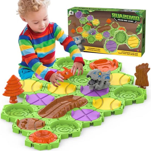Kiddel Dinosaurus Puzzel Bouwset – Educatief Montessori Speelgoed met 2 Dinosaurussen – Kinderspeelgoed voor Jongens & Meisjes vanaf 3 Jaar - Kiddeltoys
