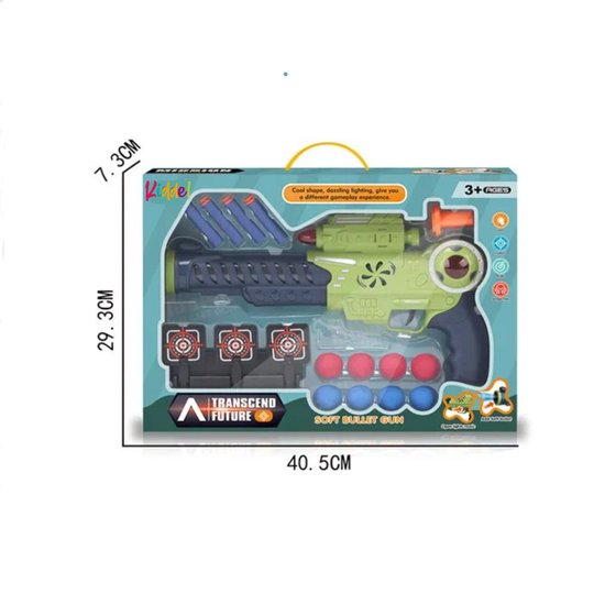 Kiddel Foam bal speelgoed pistool met geluid - Inclusief interactieve schietschijf - Kinderspeelgoed jongens & meisjes vanaf 3 jaar - Kinder speelgoed cadeau - Kiddeltoys