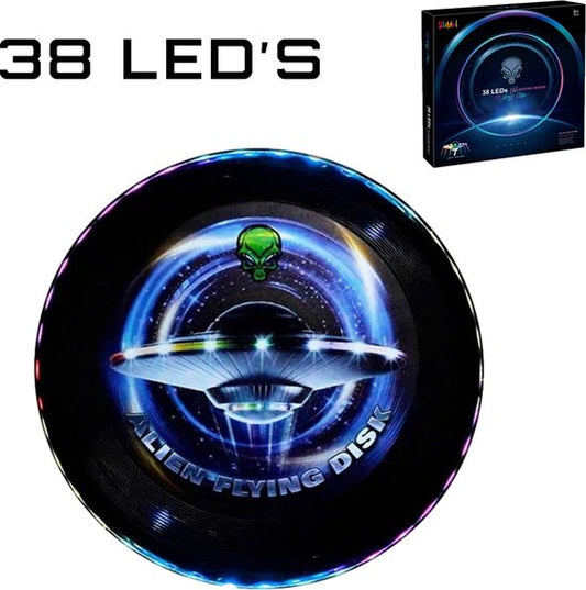 Kiddel LED Frisbee Kind – USB Oplaadbaar Buitenspeelgoed met 12 Lichtstanden – Waterproof Glow-in-the-Dark Frisbee vanaf 5 Jaar – 2025 Innovatie - Kiddeltoys