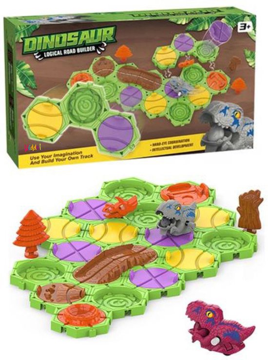 Kiddel Dinosaurus Puzzel Bouwset – Educatief Montessori Speelgoed met 2 Dinosaurussen – Kinderspeelgoed voor Jongens & Meisjes vanaf 3 Jaar - Kiddeltoys
